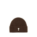 AMI Paris Brown Wool Beanie