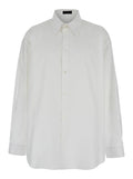 Balenciaga Men White Shirt With Pointed Collar In Cotton Man