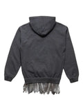 4SDESIGNS feather trim hoodie