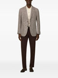 Boggi Milano Prince of Wales check linen and wool jacket
