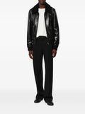 MARANT Bowy fur-collar leather jacket