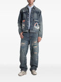 EVISU patchwork Seagull denim jacket
