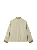 CHOCOOLATE panelled corduroy-collar jacket