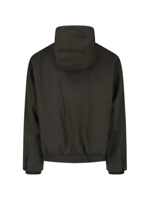 sacai zip-up hooded jacket