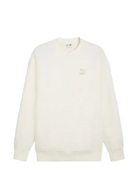PUMA waffle-knit embroidered sweater