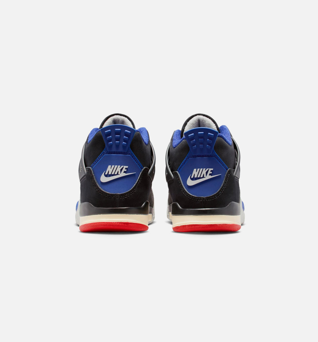 Air Jordan 4 Retro Rare Air Preschool Lifestyle Shoe – Black/Fire Red/Deep Royal Blue