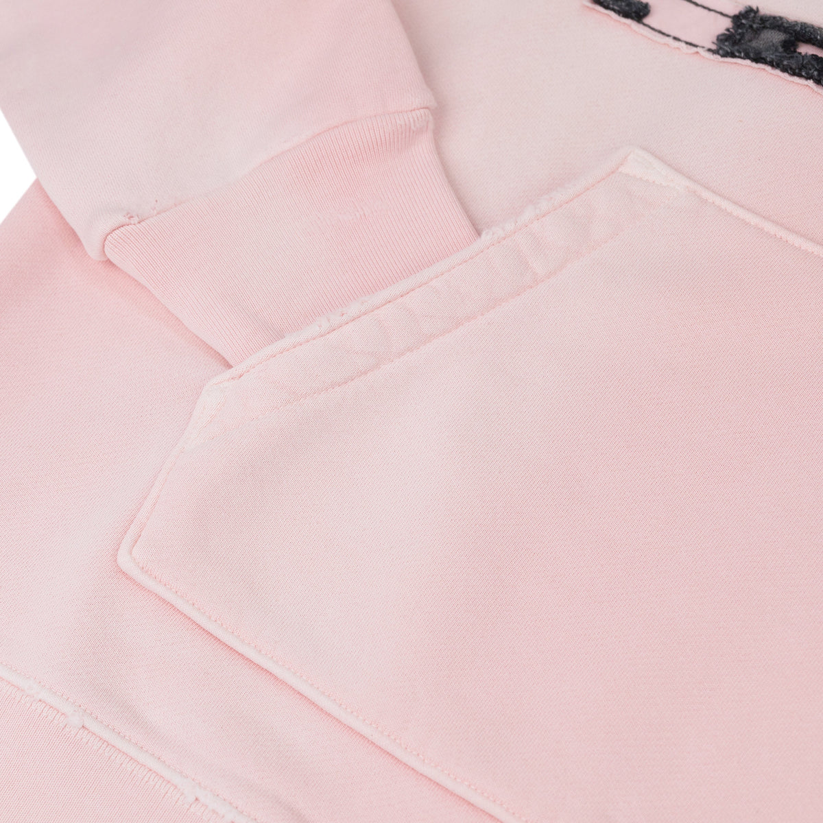 Silver/Pink Amiri MA Bar Applique Hoodie
