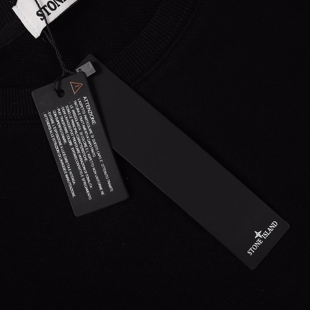 Stone Island Compass Print Crewneck Sweatshirt Men Autumn Pullover