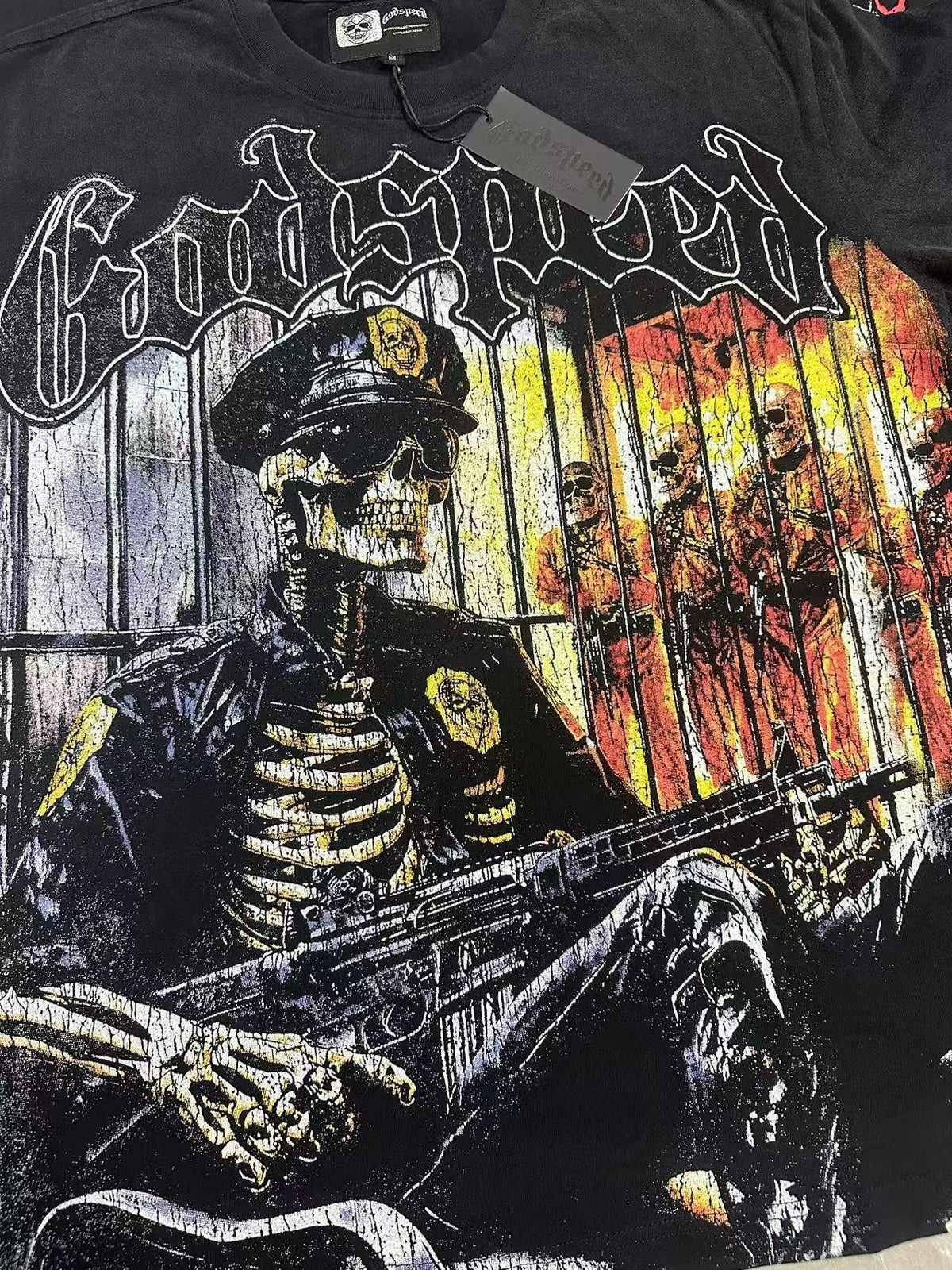 Godspeed Skeleton Prison Graphic T-Shirt