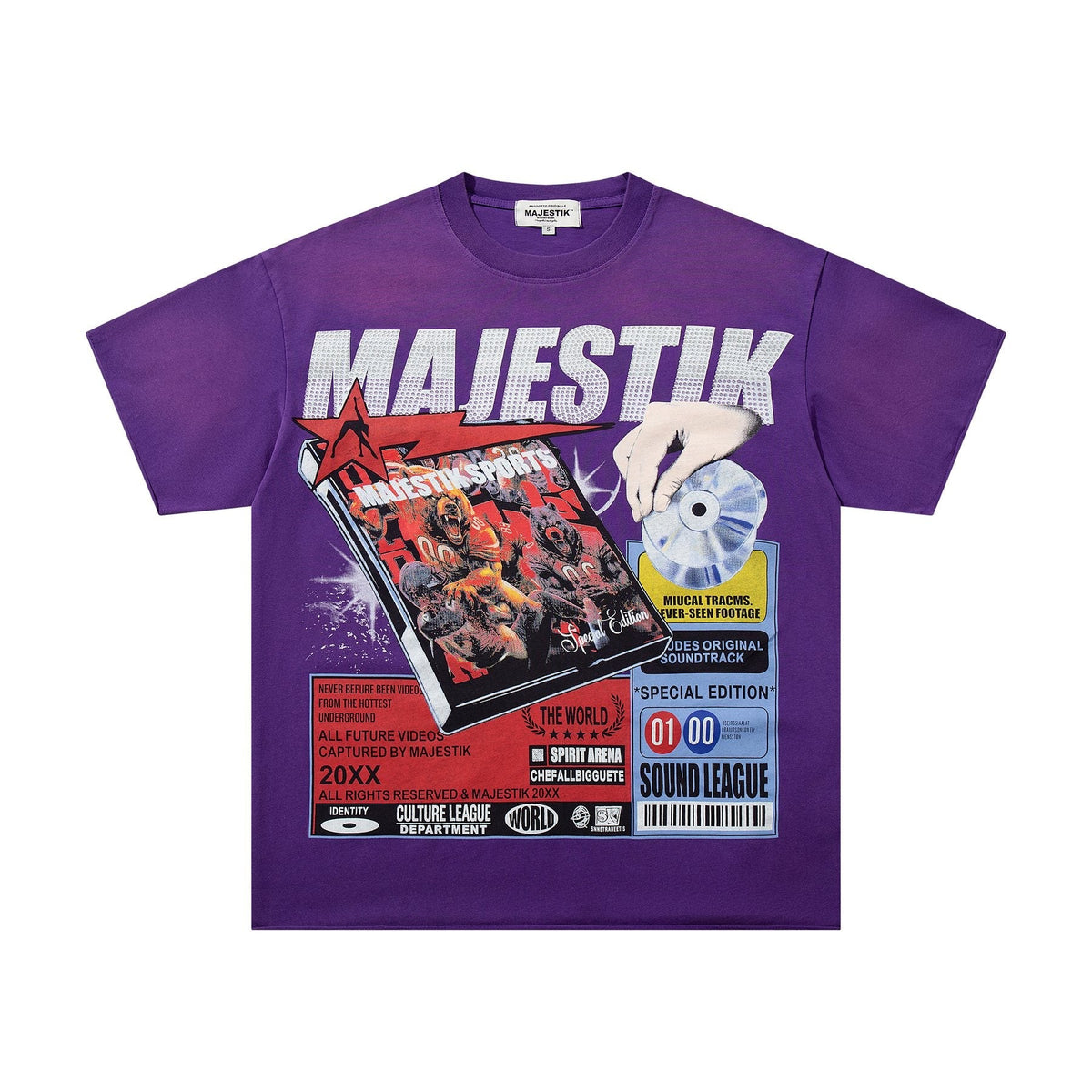 MAJESTIK Purple Tour Graphic T-Shirt