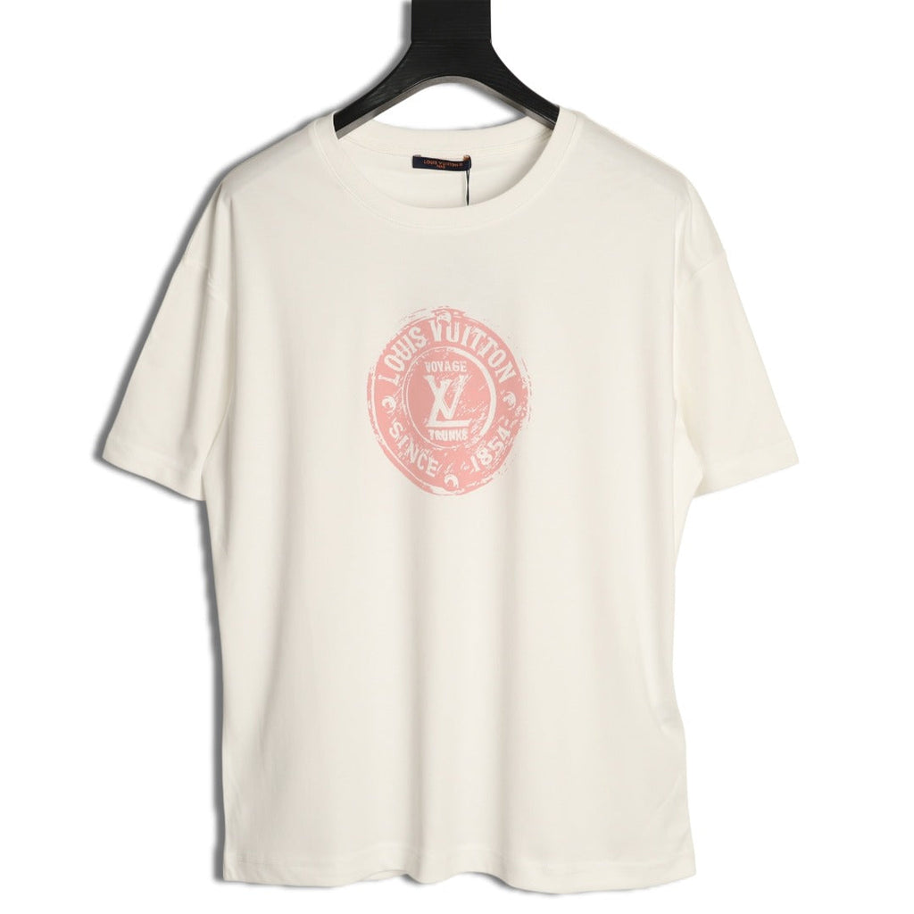 Louis Vuitton Pink Stamp Graphic T-Shirt - Off-White
