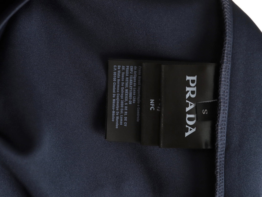 Prada Triangle-Label Detail Stand-Collar Zip Jacket - Navy