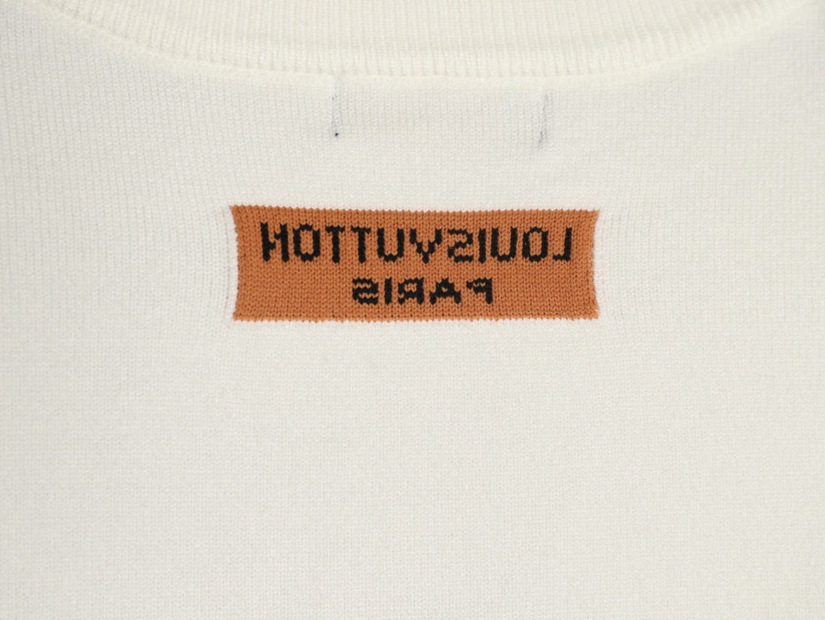Louis Vuitton 25FW Paper Plane Graphic Knit Sweater - Ivory