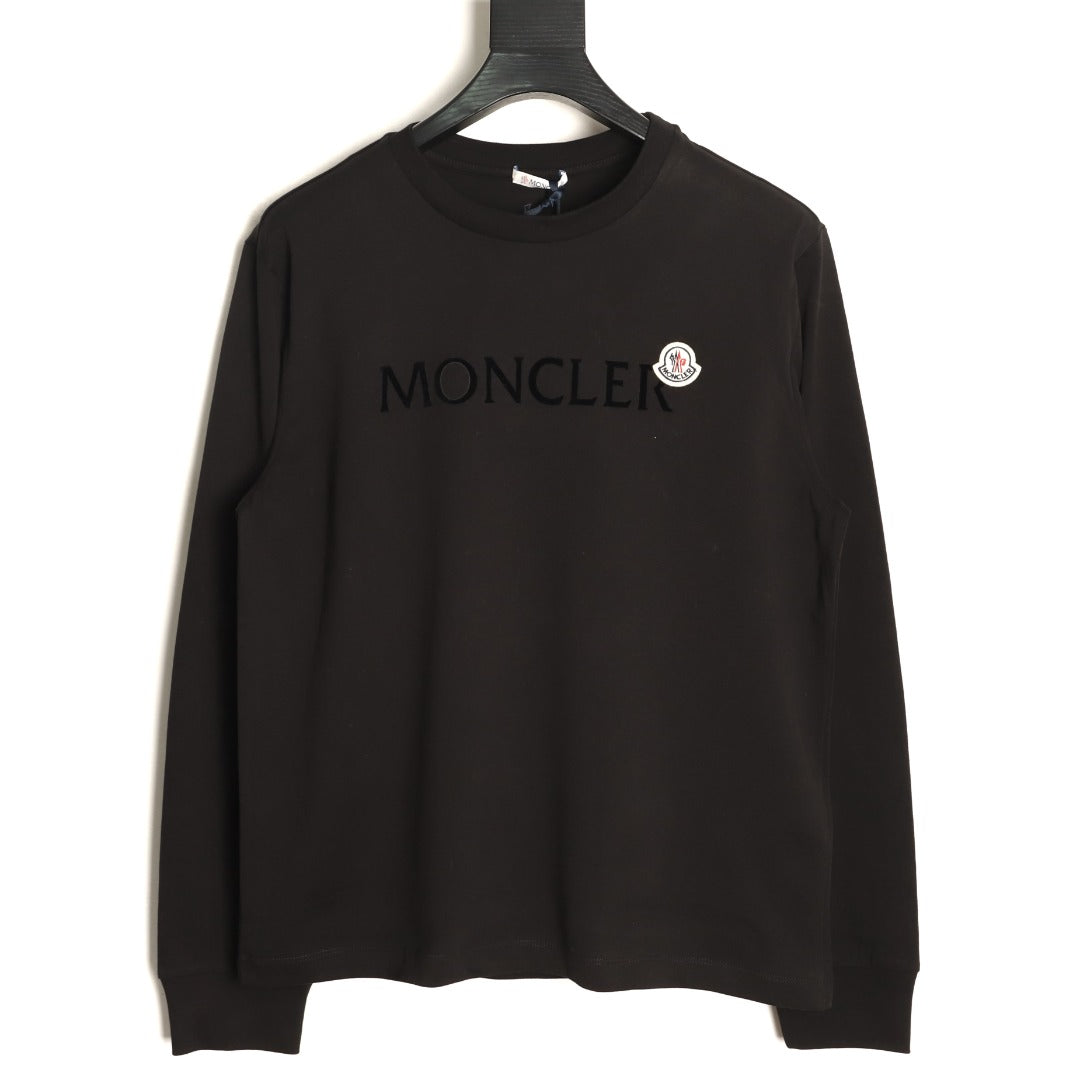 Moncler Lettering Long-Sleeve T-Shirt - Black