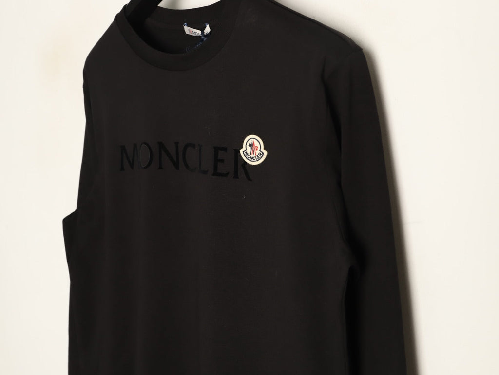 Moncler Lettering Long-Sleeve T-Shirt - Black