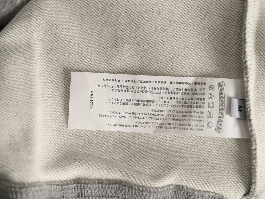Chrome Hearts Horseshoe and Gothic-Lettering Zip Hoodie - Light Gray